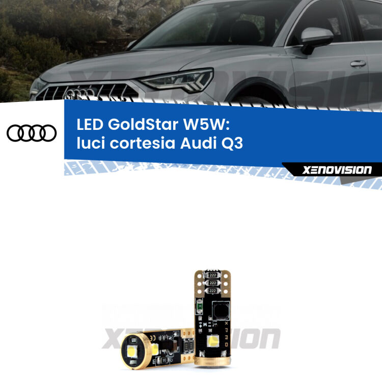 <strong>Luci Cortesia LED Audi Q3</strong>  2011 - 2018: ottima luminosità a 360 gradi. Si inseriscono ovunque. Canbus, Top Quality.