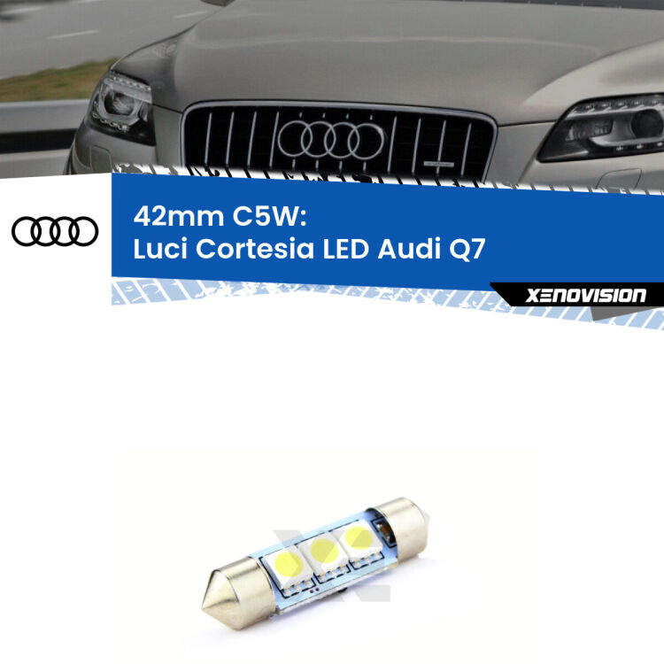 Lampadina eccezionalmente duratura, canbus e luminosa. C5W 42mm perfetto per Luci Cortesia LED Audi Q7  2006 - 2015<br />.