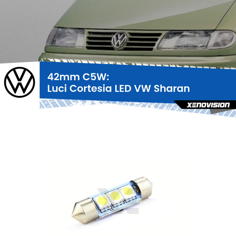 Lampadina eccezionalmente duratura, canbus e luminosa. C5W 42mm perfetto per Luci Cortesia LED VW Sharan  anteriori<br />.