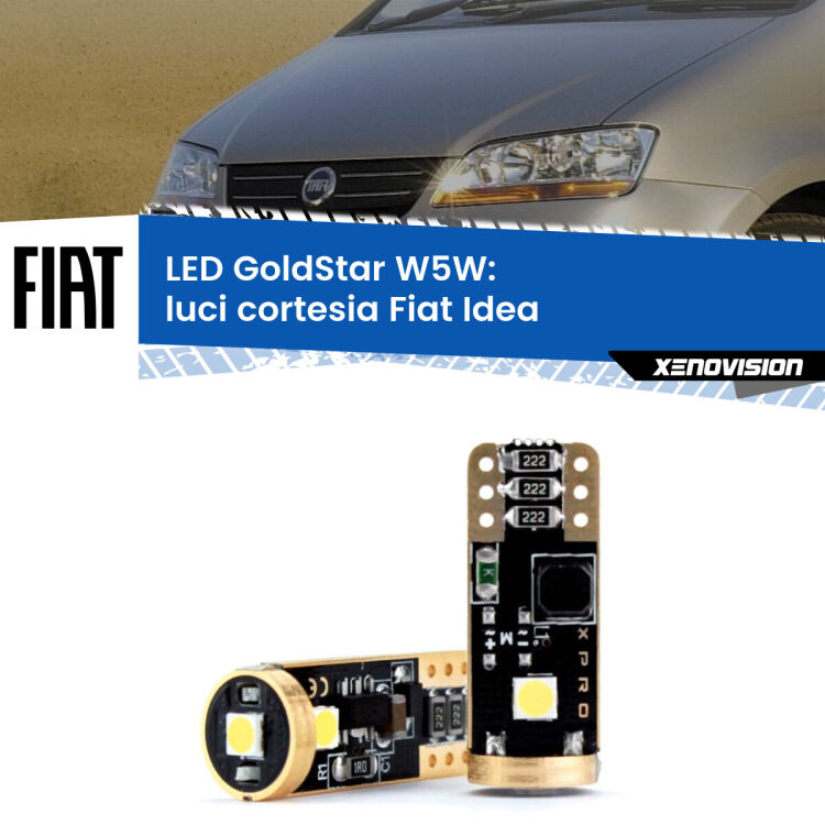 <strong>Luci Cortesia LED Fiat Idea</strong>  2003 - 2015: ottima luminosità a 360 gradi. Si inseriscono ovunque. Canbus, Top Quality.