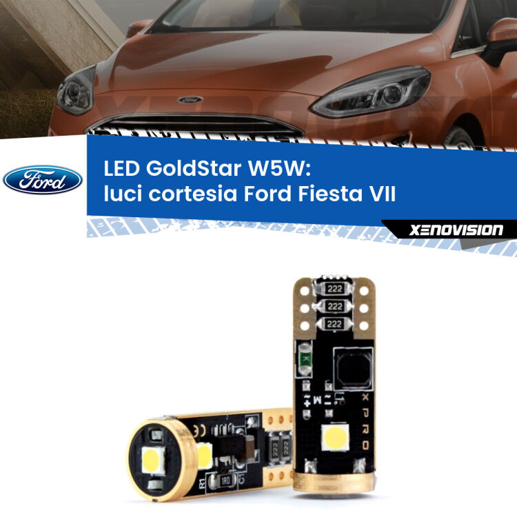 <strong>Luci Cortesia LED Ford Fiesta VII</strong>  2017 - 2020: ottima luminosità a 360 gradi. Si inseriscono ovunque. Canbus, Top Quality.