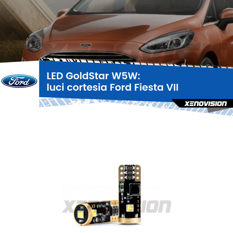 <strong>Luci Cortesia LED Ford Fiesta VII</strong>  2017 - 2020: ottima luminosità a 360 gradi. Si inseriscono ovunque. Canbus, Top Quality.