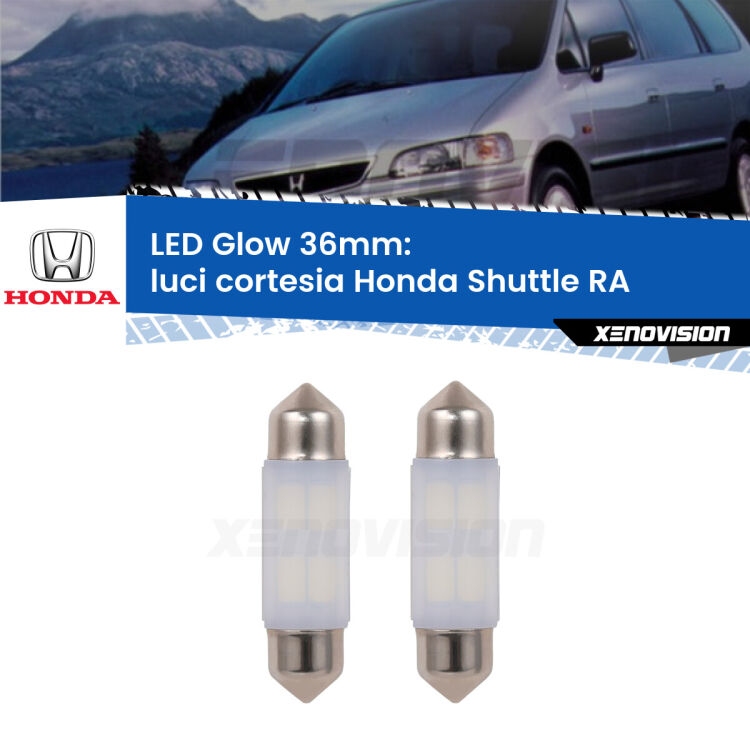 <strong>Luci Cortesia LED luce calda per Honda Shuttle</strong> RA 1994 - 2004. Coppia lampade <strong>C5W</strong> 36mm modello Glow di Xenovision.