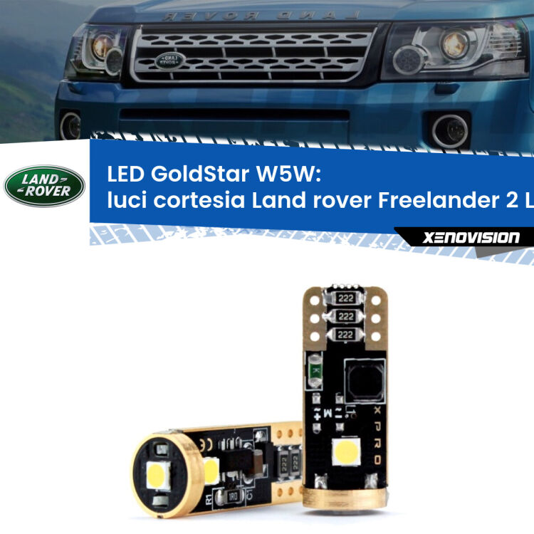 <strong>Luci Cortesia LED Land rover Freelander 2</strong> L359 2006 - 2014: ottima luminosità a 360 gradi. Si inseriscono ovunque. Canbus, Top Quality.