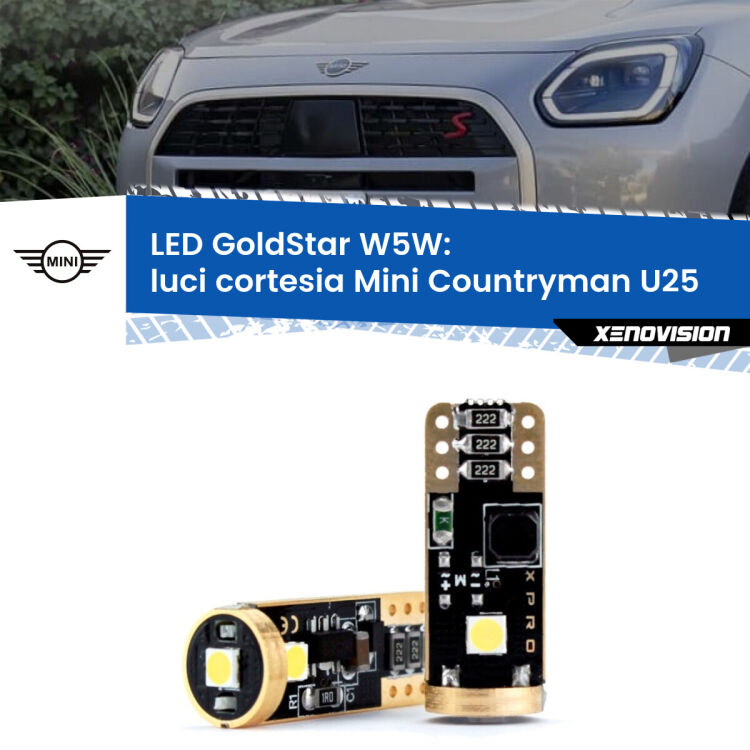 <strong>Luci Cortesia LED Mini Countryman</strong> U25 in poi: ottima luminosità a 360 gradi. Si inseriscono ovunque. Canbus, Top Quality.