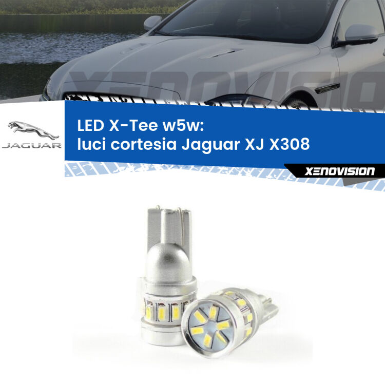 <strong>LED luci cortesia per Jaguar XJ</strong> X308 1997 - 2003. Lampade <strong>W5W</strong> modello X-Tee Xenovision top di gamma.