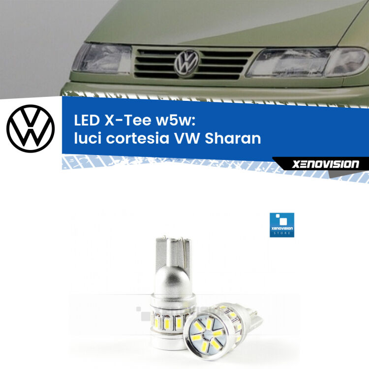 <strong>LED luci cortesia per VW Sharan</strong>  posteriori. Lampade <strong>W5W</strong> modello X-Tee Xenovision top di gamma.