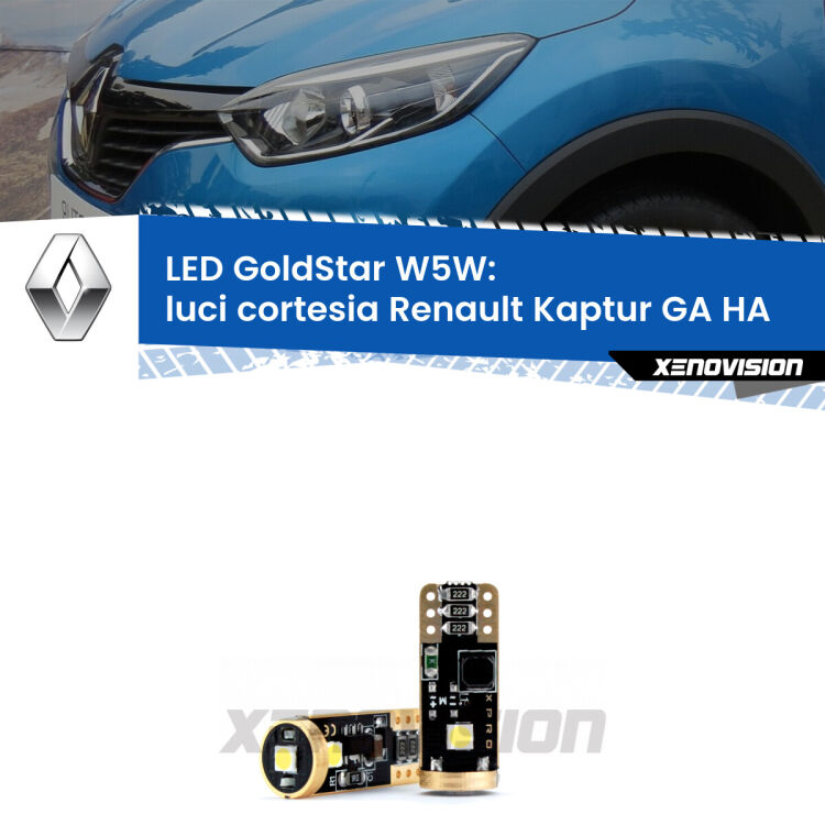 <strong>Luci Cortesia LED Renault Kaptur GA</strong> HA 2016 - 2018: ottima luminosità a 360 gradi. Si inseriscono ovunque. Canbus, Top Quality.