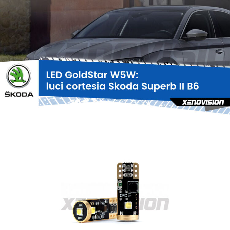 <strong>Luci Cortesia LED Skoda Superb II</strong> B6 2008 - 2015: ottima luminosità a 360 gradi. Si inseriscono ovunque. Canbus, Top Quality.