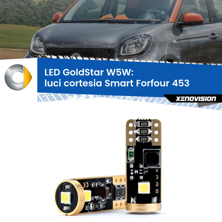 <strong>Luci Cortesia LED Smart Forfour</strong> 453 2014 in poi: ottima luminosità a 360 gradi. Si inseriscono ovunque. Canbus, Top Quality.