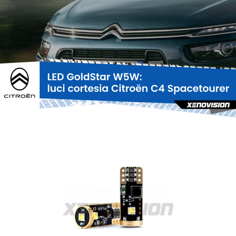 <strong>Luci Cortesia LED Citroën C4 Spacetourer</strong>  Versione 1: ottima luminosità a 360 gradi. Si inseriscono ovunque. Canbus, Top Quality.