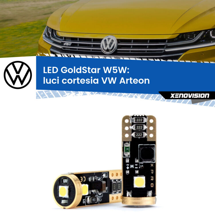 <strong>Luci Cortesia LED VW Arteon</strong>  2017 in poi: ottima luminosità a 360 gradi. Si inseriscono ovunque. Canbus, Top Quality.