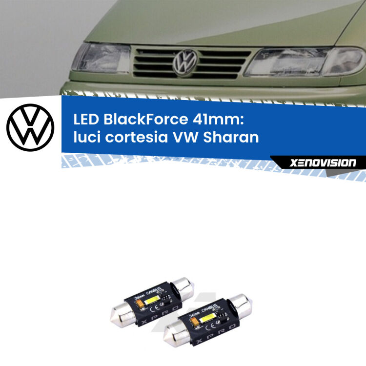 <strong>LED luci cortesia 41mm per VW Sharan</strong>  anteriori. Coppia lampadine <strong>C5W</strong>modello BlackForce Xenovision.