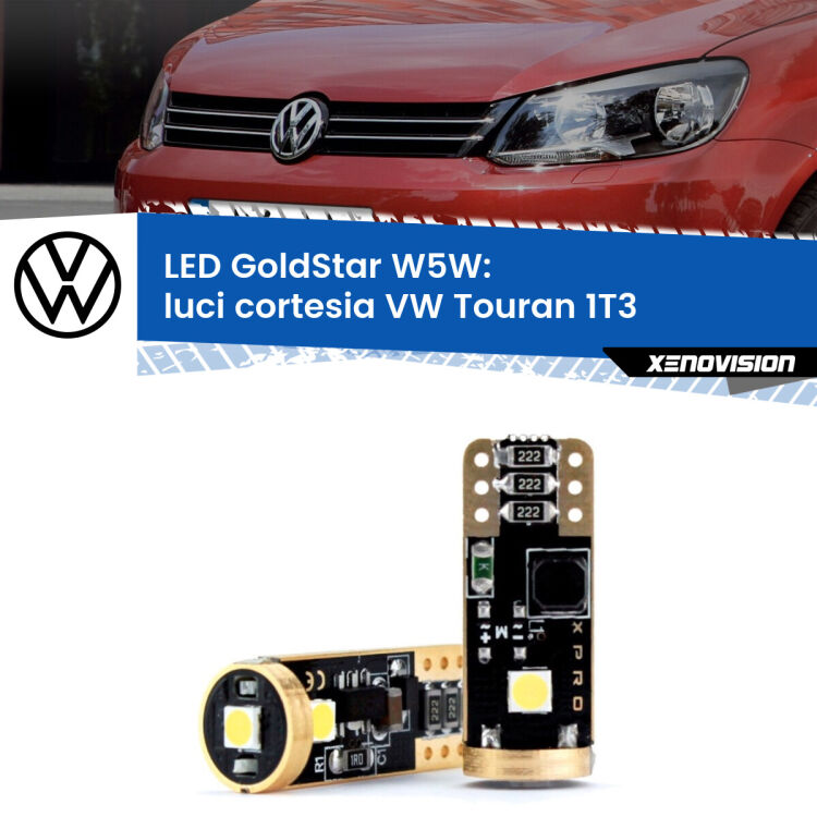 <strong>Luci Cortesia LED VW Touran</strong> 1T3 2010 - 2015: ottima luminosità a 360 gradi. Si inseriscono ovunque. Canbus, Top Quality.