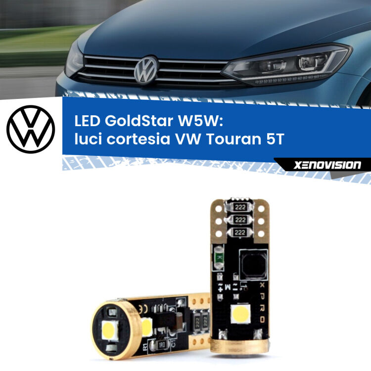 <strong>Luci Cortesia LED VW Touran</strong> 5T 2015 - 2019: ottima luminosità a 360 gradi. Si inseriscono ovunque. Canbus, Top Quality.