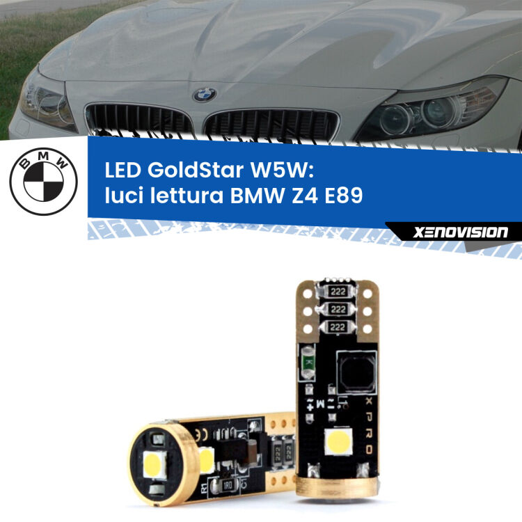 <strong>Luci Lettura LED BMW Z4</strong> E89 2009 - 2016: ottima luminosità a 360 gradi. Si inseriscono ovunque. Canbus, Top Quality.