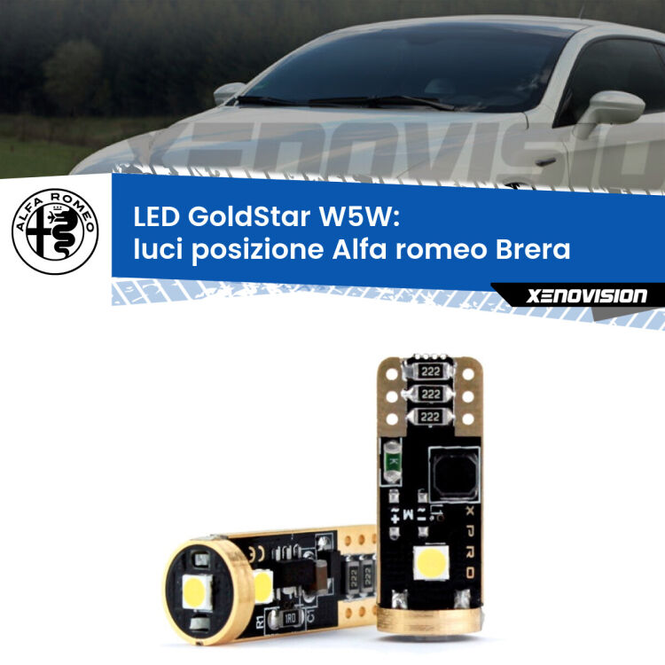 <strong>Luci posizione LED Alfa romeo Brera</strong>  2006-2010: ottima luminosità a 360 gradi. Si inseriscono ovunque. Canbus, Top Quality.