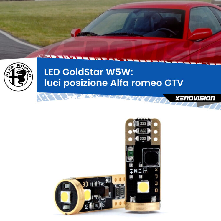 <strong>Luci posizione LED Alfa romeo GTV</strong>  1995-2005: ottima luminosità a 360 gradi. Si inseriscono ovunque. Canbus, Top Quality.