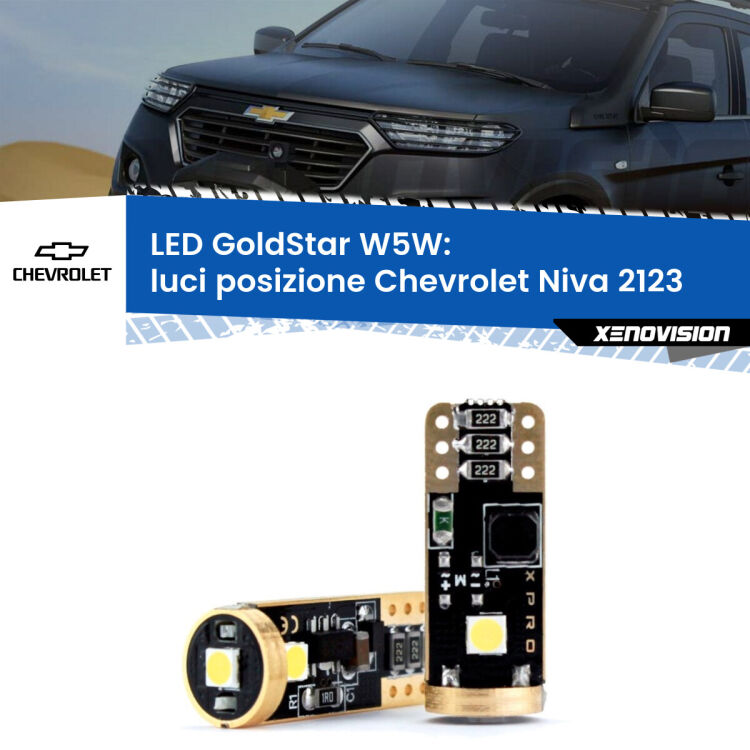 <strong>Luci posizione LED Chevrolet Niva</strong> 2123 2002-2009: ottima luminosità a 360 gradi. Si inseriscono ovunque. Canbus, Top Quality.