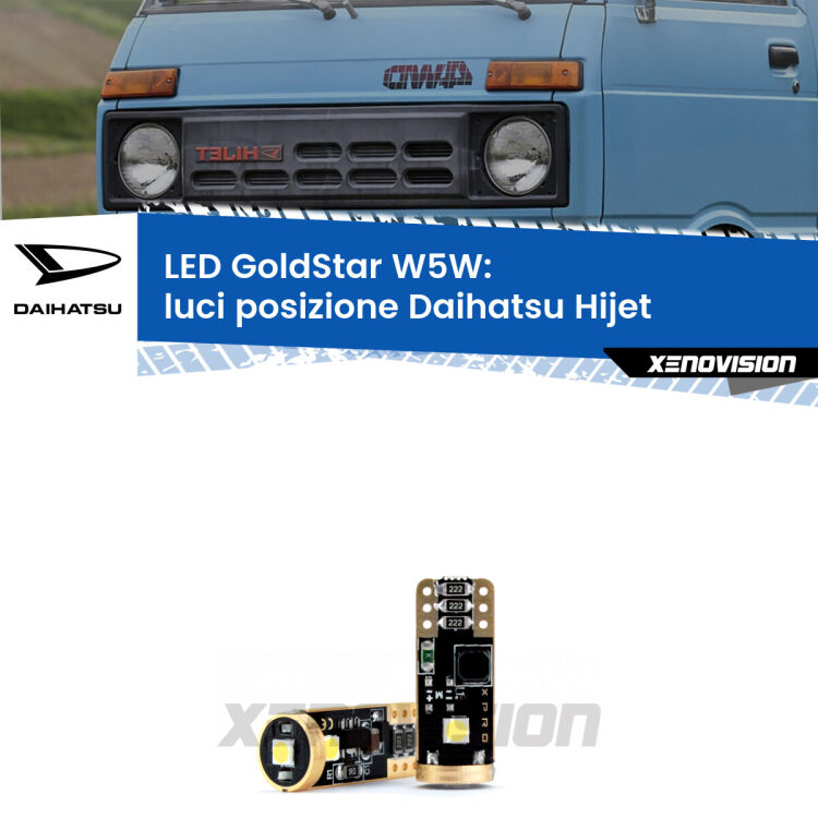 <strong>Luci posizione LED Daihatsu Hijet</strong>  1992-2005: ottima luminosità a 360 gradi. Si inseriscono ovunque. Canbus, Top Quality.