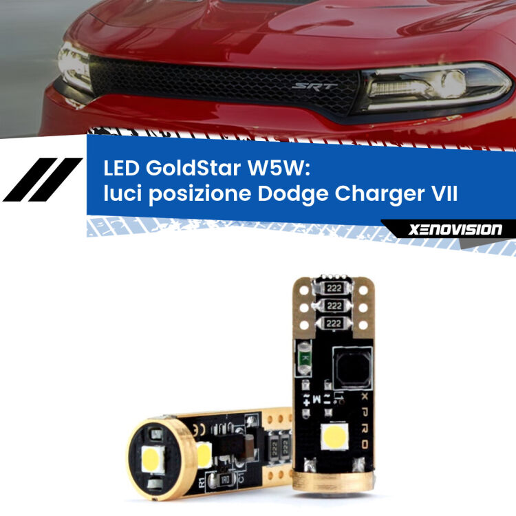 <strong>Luci posizione LED Dodge Charger</strong> VII 2011-2014: ottima luminosità a 360 gradi. Si inseriscono ovunque. Canbus, Top Quality.