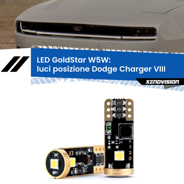 <strong>Luci posizione LED Dodge Charger</strong> VIII 2024in poi: ottima luminosità a 360 gradi. Si inseriscono ovunque. Canbus, Top Quality.