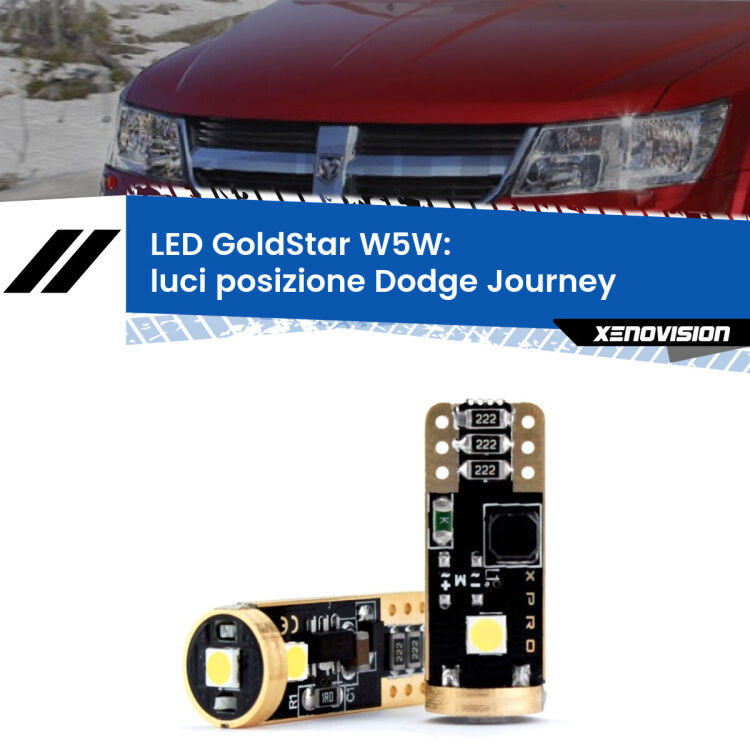 <strong>Luci posizione LED Dodge Journey</strong>  2008-2015: ottima luminosità a 360 gradi. Si inseriscono ovunque. Canbus, Top Quality.