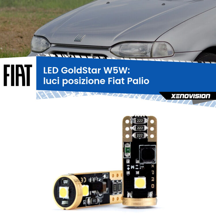 <strong>Luci posizione LED Fiat Palio</strong>  1996-2003: ottima luminosità a 360 gradi. Si inseriscono ovunque. Canbus, Top Quality.