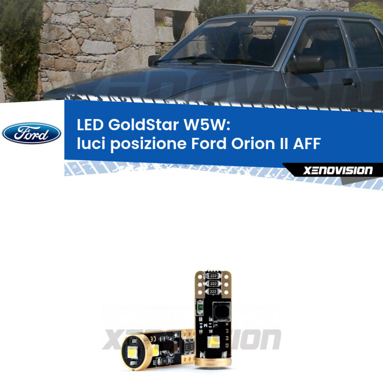 <strong>Luci posizione LED Ford Orion II</strong> AFF 1985-1990: ottima luminosità a 360 gradi. Si inseriscono ovunque. Canbus, Top Quality.