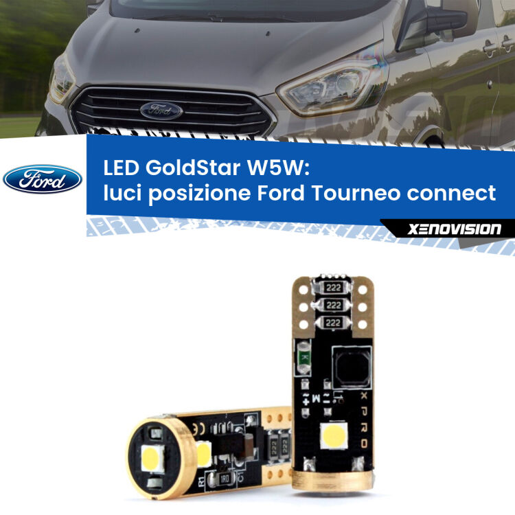 <strong>Luci posizione LED Ford Tourneo connect</strong>  2002-2013: ottima luminosità a 360 gradi. Si inseriscono ovunque. Canbus, Top Quality.