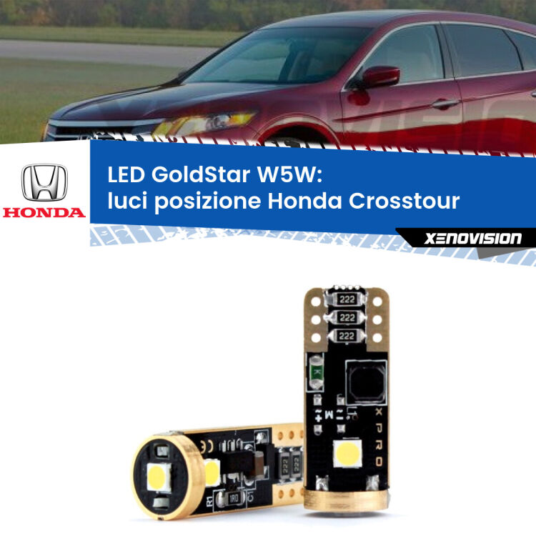 <strong>Luci posizione LED Honda Crosstour</strong>  2010-2015: ottima luminosità a 360 gradi. Si inseriscono ovunque. Canbus, Top Quality.