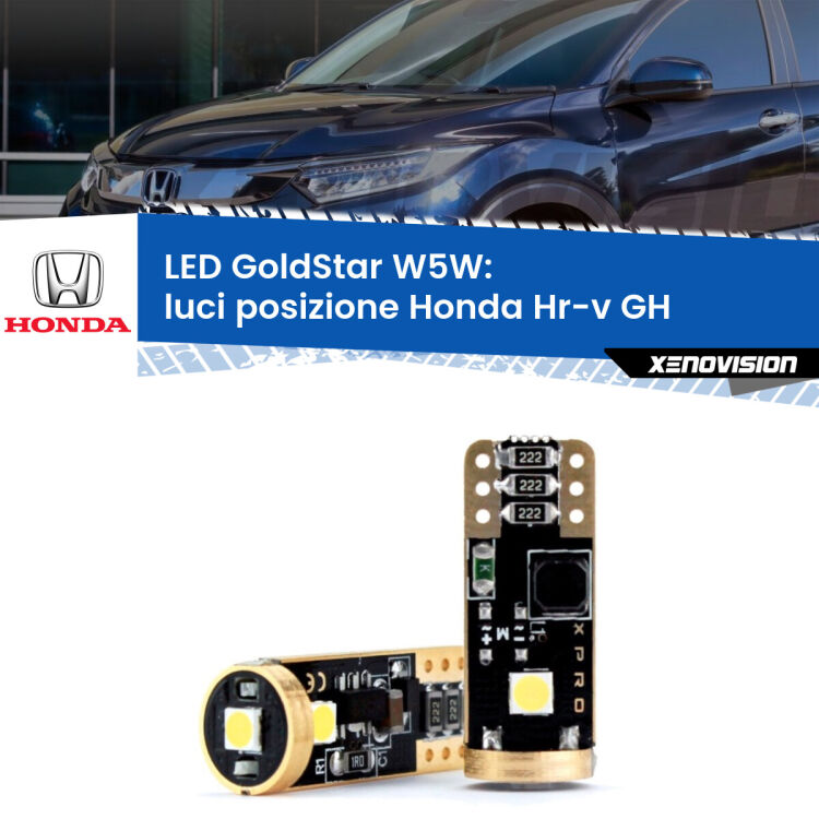 <strong>Luci posizione LED Honda Hr-v</strong> GH 1998-2012: ottima luminosità a 360 gradi. Si inseriscono ovunque. Canbus, Top Quality.