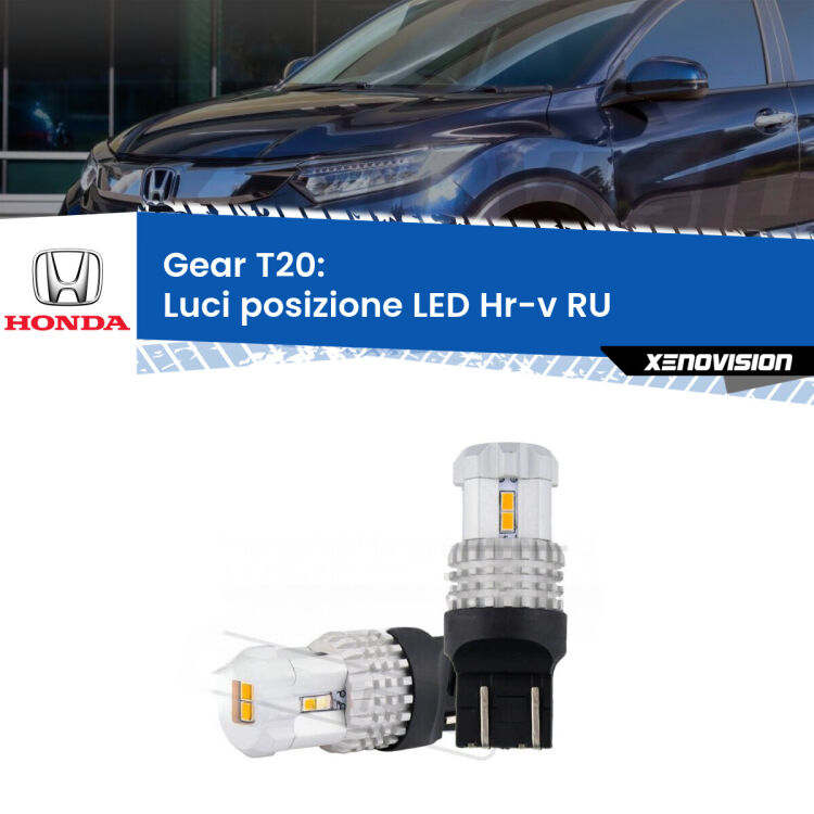 <strong>LED T20 </strong><strong>Luci posizione</strong> <strong>Honda</strong> <strong>Hr-v </strong>(RU) con luci diurne. Coppia LED effetto Stealth, ottima resa in ogni direzione, Qualità Massima.