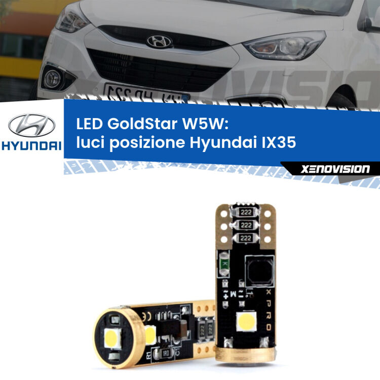 <strong>Luci posizione LED Hyundai IX35</strong>  2009-2013: ottima luminosità a 360 gradi. Si inseriscono ovunque. Canbus, Top Quality.