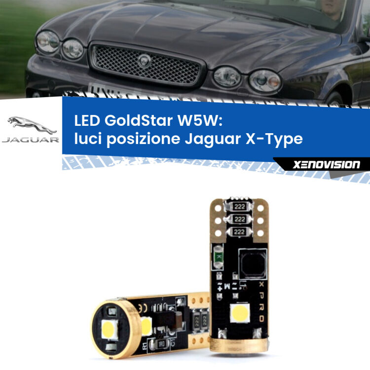 <strong>Luci posizione LED Jaguar X-Type</strong>  2001-2009: ottima luminosità a 360 gradi. Si inseriscono ovunque. Canbus, Top Quality.