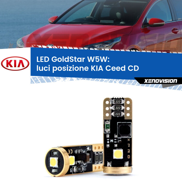 <strong>Luci posizione LED KIA Ceed</strong> CD 2018in poi: ottima luminosità a 360 gradi. Si inseriscono ovunque. Canbus, Top Quality.