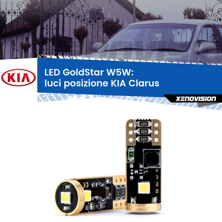 <strong>Luci posizione LED KIA Clarus</strong>  1996-2001: ottima luminosità a 360 gradi. Si inseriscono ovunque. Canbus, Top Quality.