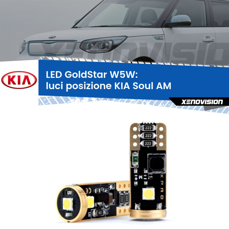 <strong>Luci posizione LED KIA Soul</strong> AM 2009-2011: ottima luminosità a 360 gradi. Si inseriscono ovunque. Canbus, Top Quality.