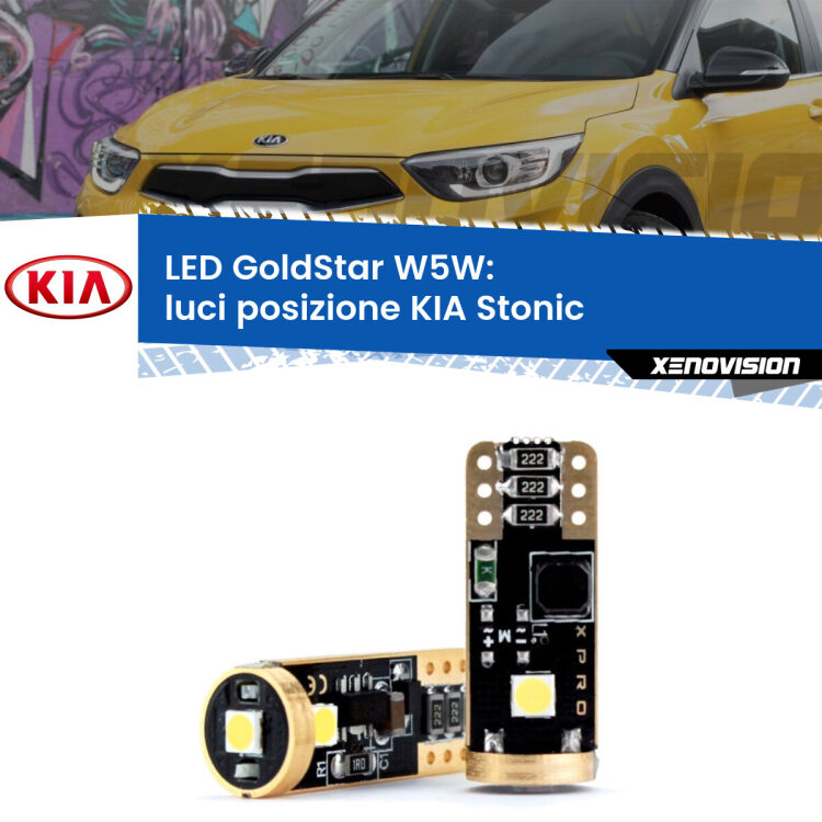 <strong>Luci posizione LED KIA Stonic</strong>  a parabola singola: ottima luminosità a 360 gradi. Si inseriscono ovunque. Canbus, Top Quality.