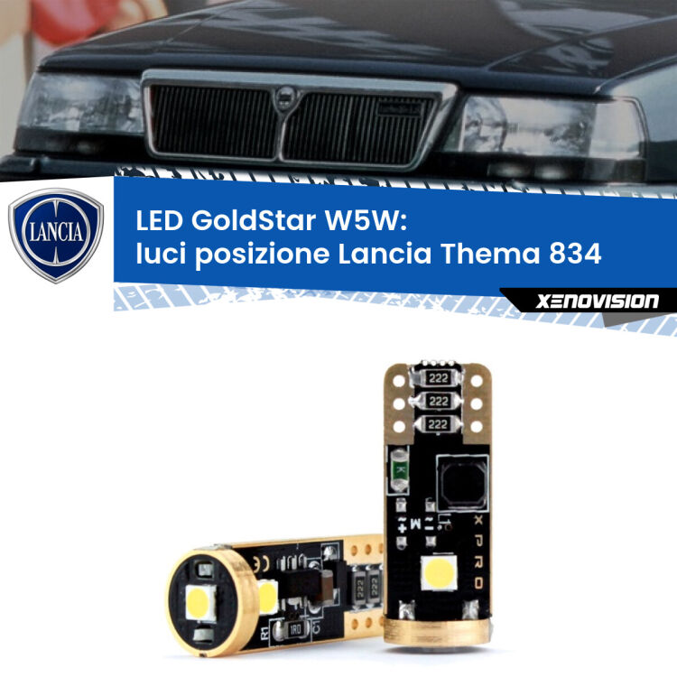 <strong>Luci posizione LED Lancia Thema</strong> 834 1984-1994: ottima luminosità a 360 gradi. Si inseriscono ovunque. Canbus, Top Quality.