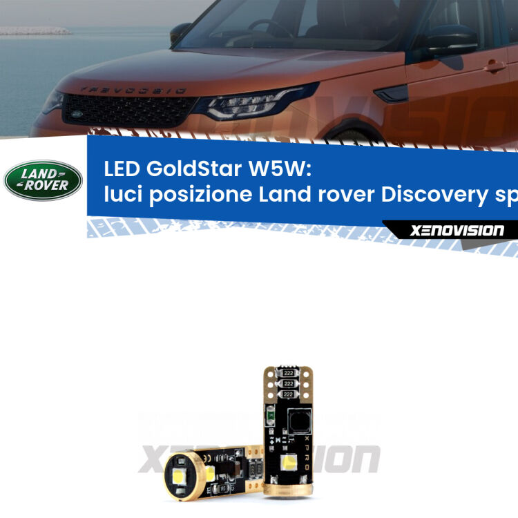 <strong>Luci posizione LED Land rover Discovery sport</strong> L550 2014in poi: ottima luminosità a 360 gradi. Si inseriscono ovunque. Canbus, Top Quality.