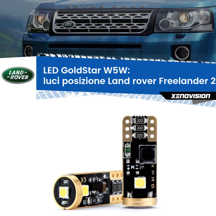 <strong>Luci posizione LED Land rover Freelander 2</strong> L359 2006-2012: ottima luminosità a 360 gradi. Si inseriscono ovunque. Canbus, Top Quality.