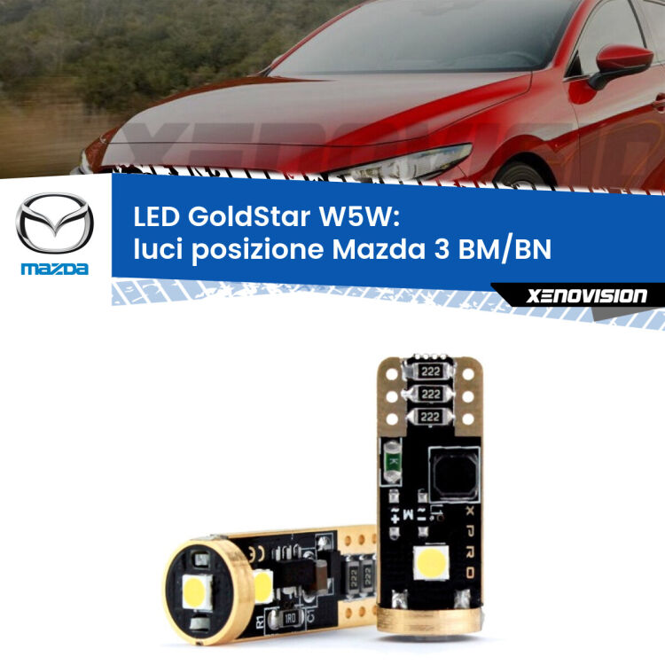 <strong>Luci posizione LED Mazda 3</strong> BM/BN 2013-2018: ottima luminosità a 360 gradi. Si inseriscono ovunque. Canbus, Top Quality.