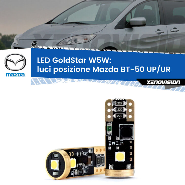 <strong>Luci posizione LED Mazda BT-50</strong> UP/UR senza luci diurne: ottima luminosità a 360 gradi. Si inseriscono ovunque. Canbus, Top Quality.