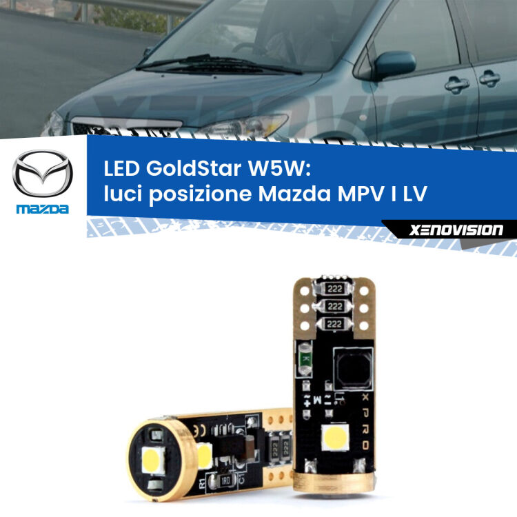 <strong>Luci posizione LED Mazda MPV I</strong> LV 1988-1999: ottima luminosità a 360 gradi. Si inseriscono ovunque. Canbus, Top Quality.