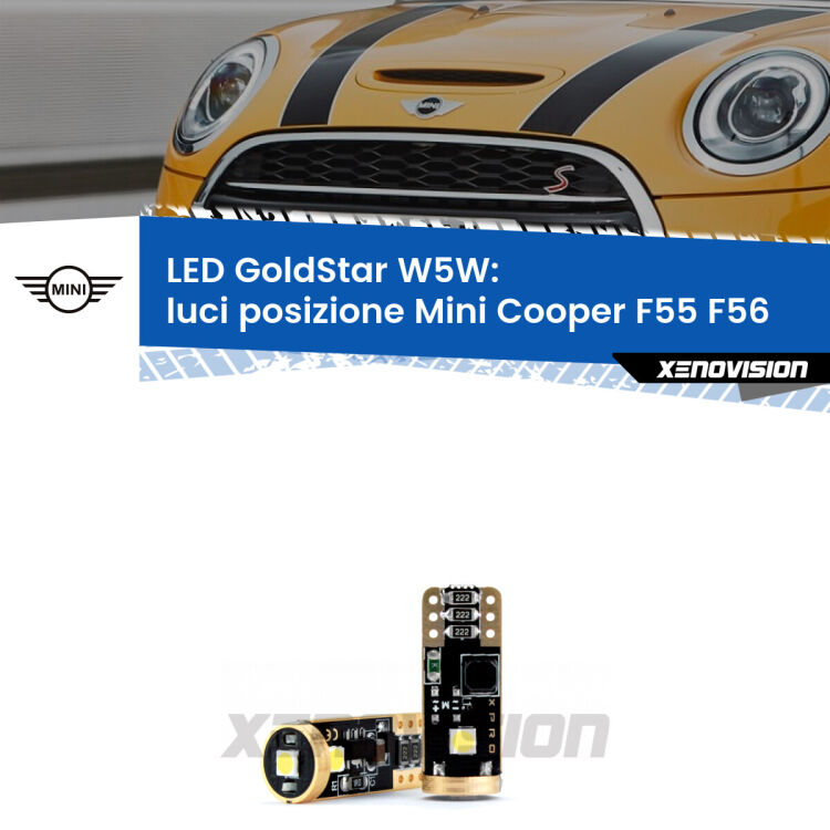 <strong>Luci posizione LED Mini Cooper</strong> F55 F56 2013-2017: ottima luminosità a 360 gradi. Si inseriscono ovunque. Canbus, Top Quality.