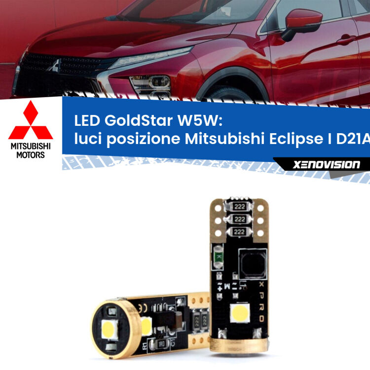 <strong>Luci posizione LED Mitsubishi Eclipse I</strong> D21A 1991-1995: ottima luminosità a 360 gradi. Si inseriscono ovunque. Canbus, Top Quality.