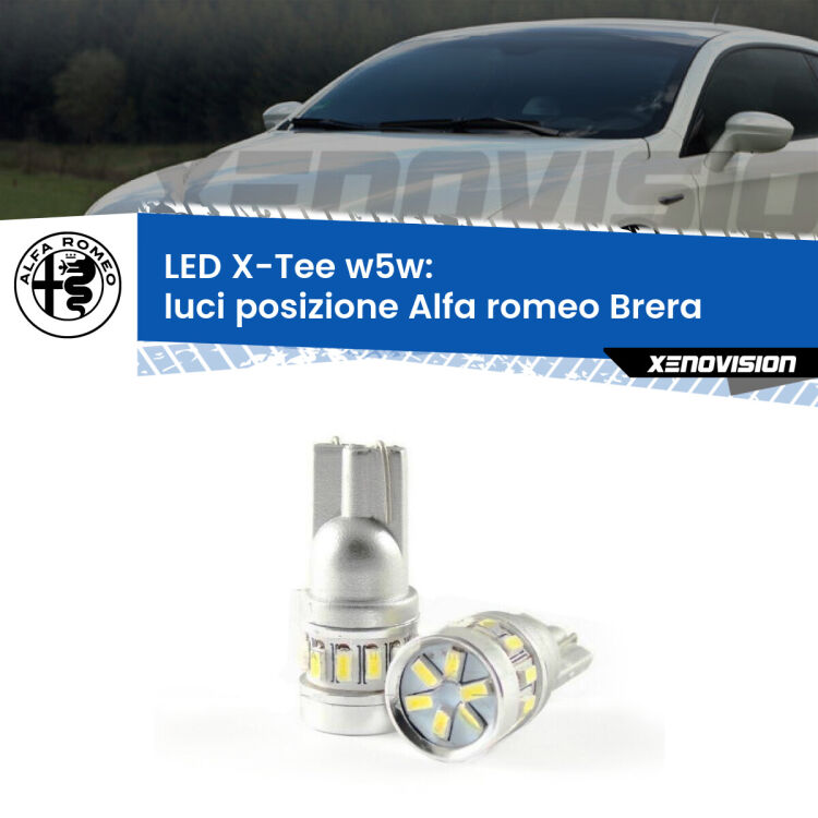 <strong>LED luci posizione per Alfa romeo Brera</strong>  2006-2010. Lampade <strong>W5W</strong> modello X-Tee Xenovision top di gamma.