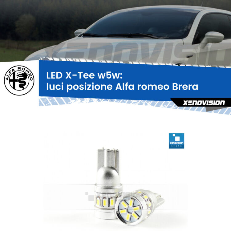 <strong>LED luci posizione per Alfa romeo Brera</strong>  2006-2010. Lampade <strong>W5W</strong> modello X-Tee Xenovision top di gamma.