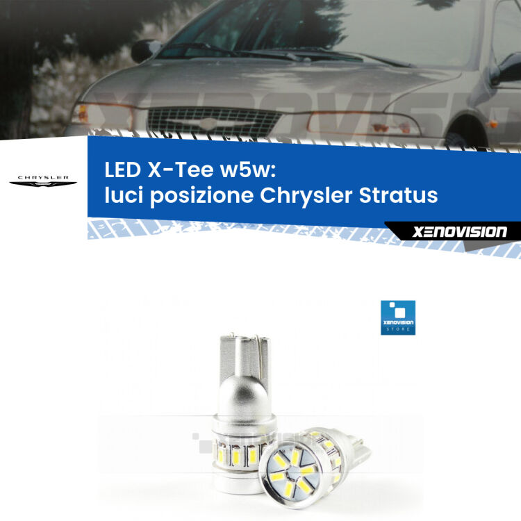 <strong>LED luci posizione per Chrysler Stratus</strong>  1995-2001. Lampade <strong>W5W</strong> modello X-Tee Xenovision top di gamma.